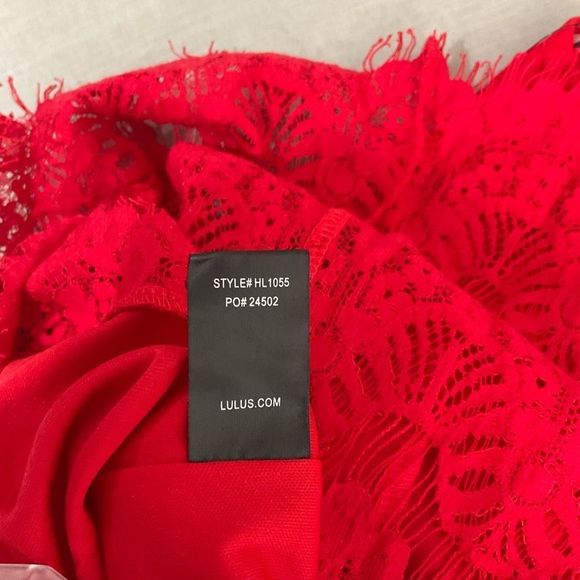 Lulu’s NWT Mateo Red Lace Strapless Bodycon Dress - Picture 12 of 14